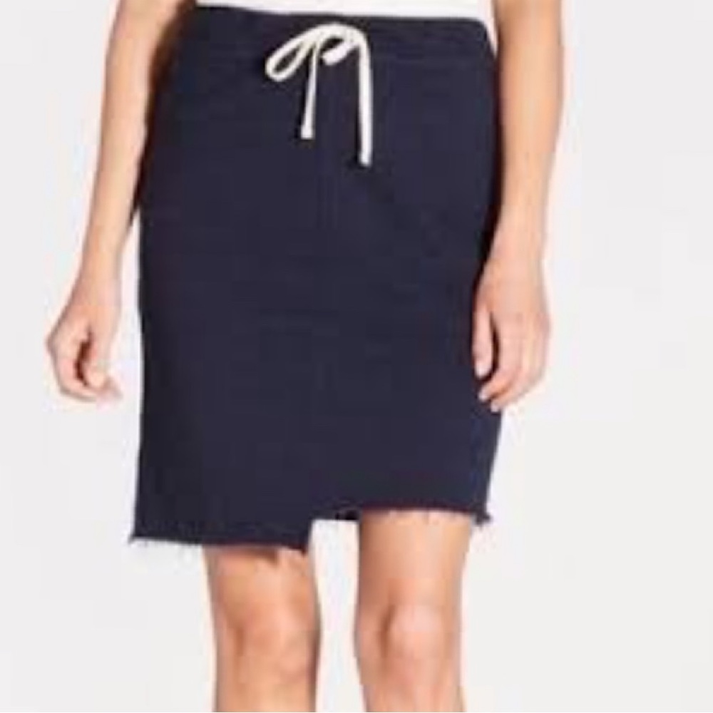 🎉SUNDRY Uneven Asymmetrical Skirt, Size 2/Med, Navy